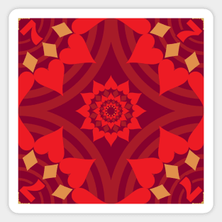 Casino Mandala - Hearts and Diamonds Sticker